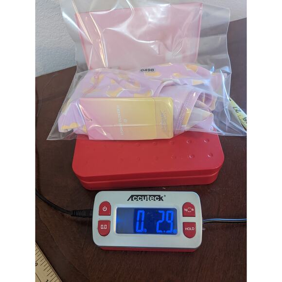 Stoney Clover Ruffle Bikini Bottom XS Pink Purple Orange Heart High Leg Swimsuit - Picture 12 of 14